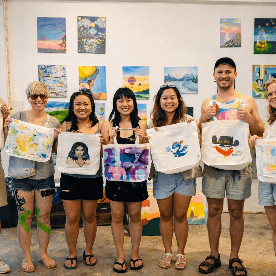 Creative Tote Bag Painting Workshop in Chiang Mai 1