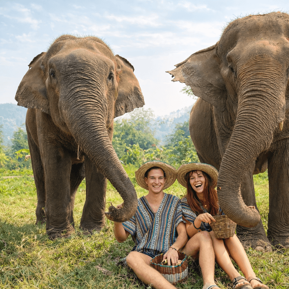 Gentle Elephant Care Day - Waterfall & Bamboo Rafting 1