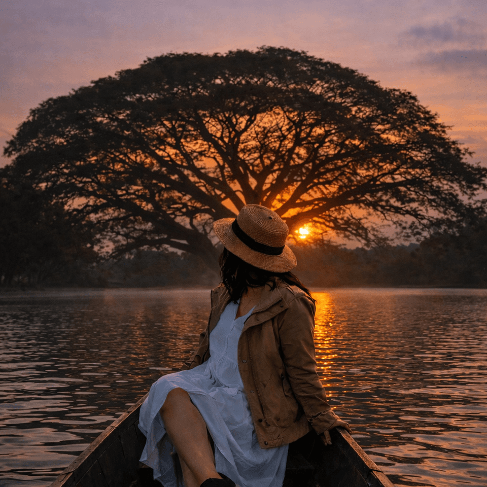 Secret Lake Adventure: Tree-in-the-Lake by Boat + Viewpoint Trek 1