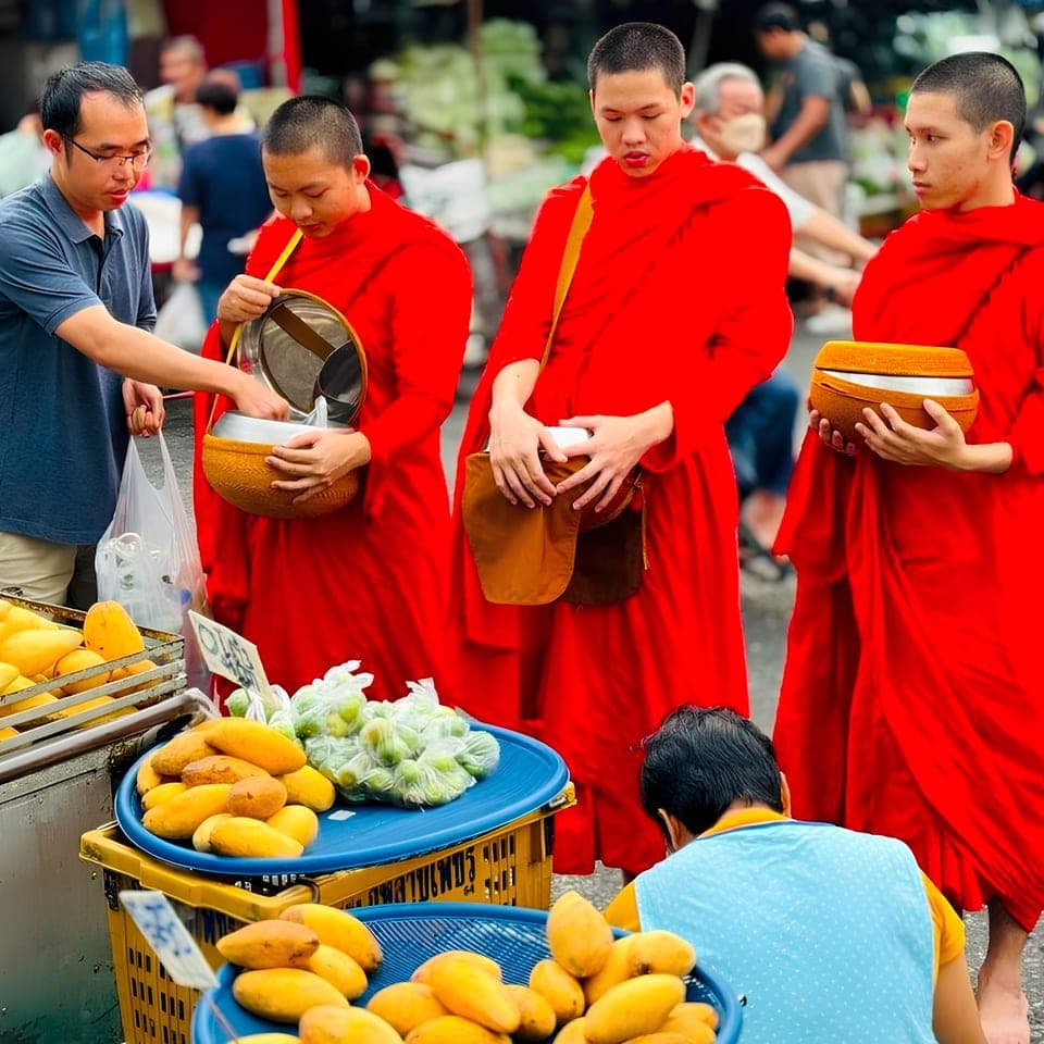 Paseo de limosnas al amanecer: Ritual matutino en Chiang Mai 1