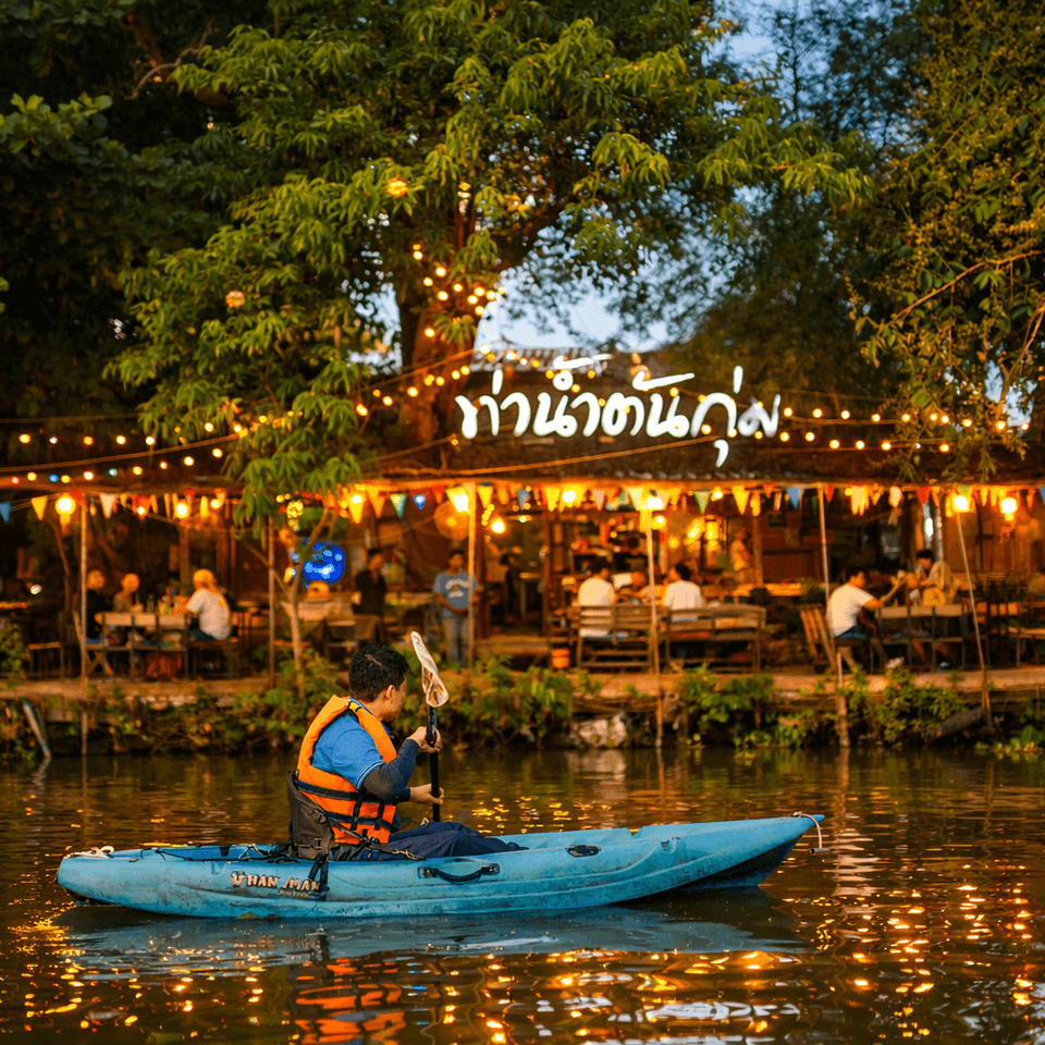 Explore kayaking through Mae Ping River on sunset : Chiang Mai 1