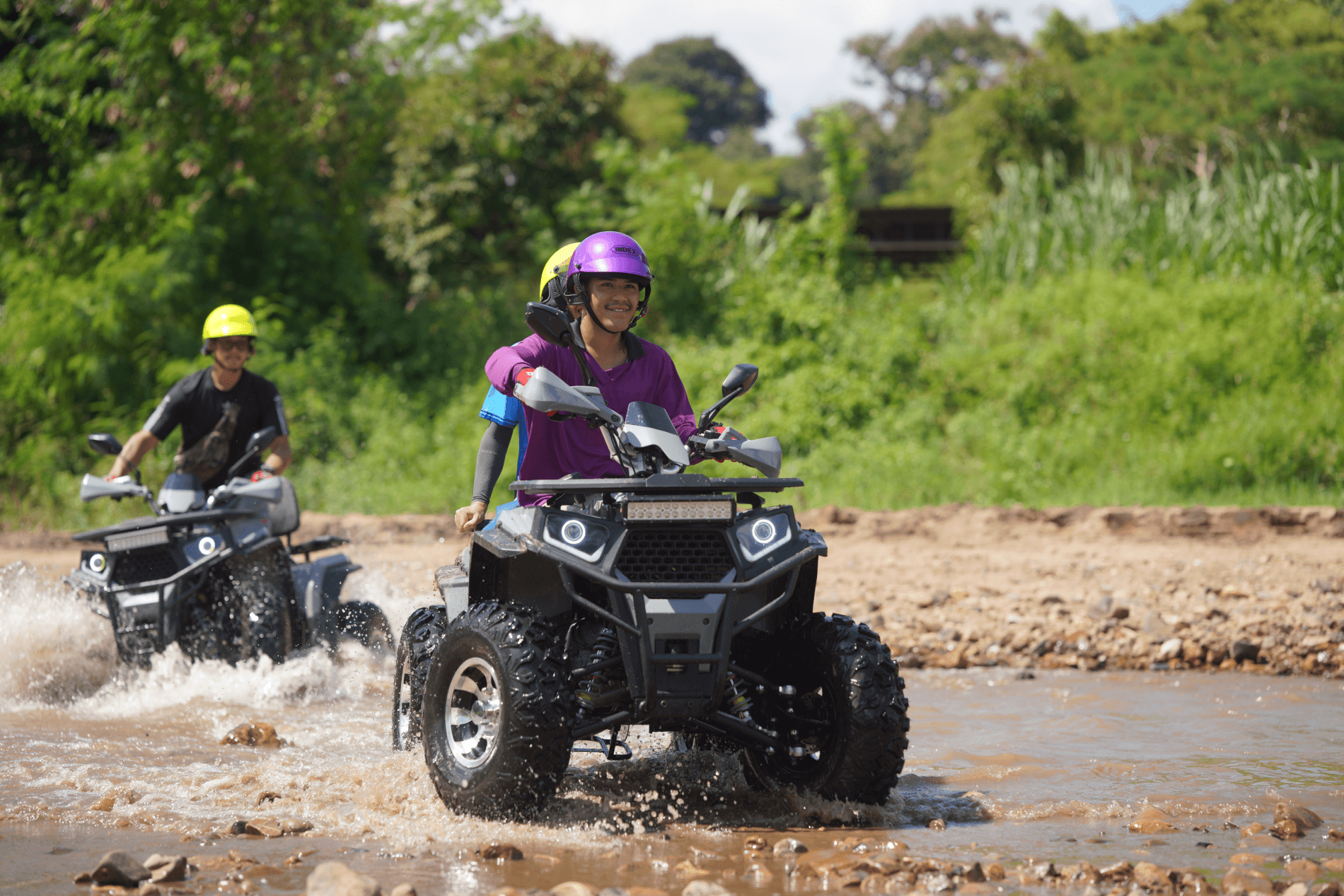 Chiang Mai ATV 1:30 Hrs. Included Elephant Feeding, Secret Waterfall, Tribe and Bamboo Raft & Lunch Day Trip