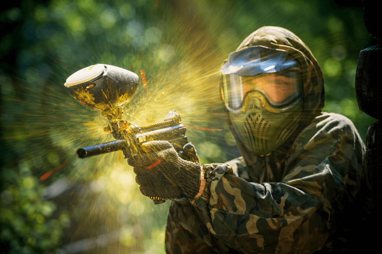 Strategic combat in the great outdoors - Paintball / Gelly Ball / Archery Tag